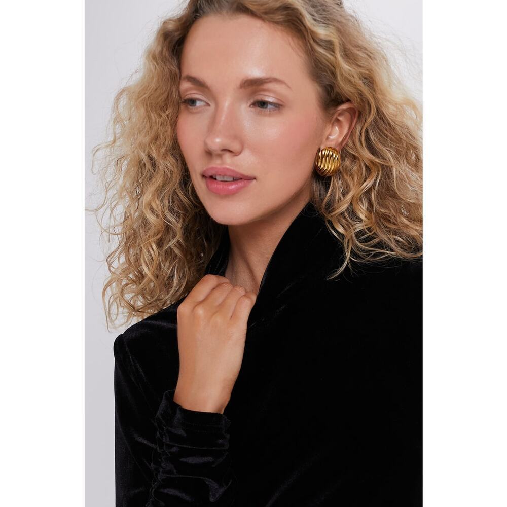 POMANDER PLACE Black Velvet Suzie Dress Size L NWT Retail $148 Tuckernuck - Picture 6 of 12